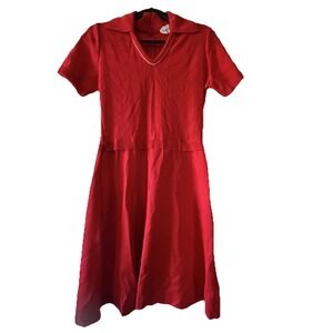 Vintage 60s Judy Wayne  Red Dress Fits Like S/m Mod Mid‎ Century